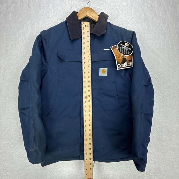 Carhartt Arctic Jacket‎ Nylon Quilt Lined Mens Small C03 NVY Navy Blue - Picture 6 of 15